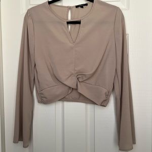 Beige knot blouse